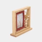 Portarretrato de 10 x 15 cm MDF con flor seca