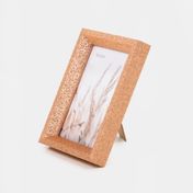 Portarretrato de 15 x 10 cm MDF escarchado oro rosa