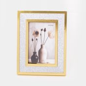 Portarretrato de 10 x 15 cm MDF escarchado plateado