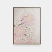 Cuadro canvas de 80 x 60 cm flores con relieve
