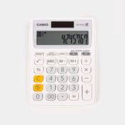 Calculadora básica Casio MJ-12VC-WE, blanca