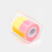 Rollo de notas adhesivas 25 mm x 10 m x 2 colores con dispensador