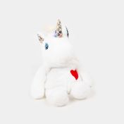 Morral de 35 x 30 cm unicornio, blanco