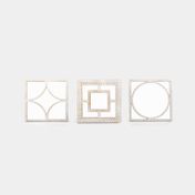 Set de espejos para pared cuadrados x 3 unidades