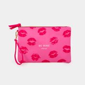 Cosmetiquera de labios rosada