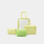 Set de cosmetiqueras x 4 piezas, verde