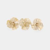 Set de adorno para pared flor con rayas x 3 unidades