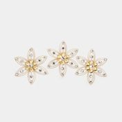 Set de adorno para pared flor con piedras x 3 unidades