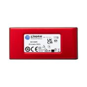 Disco duro externo Kingston de 1 TB SSD, rojo