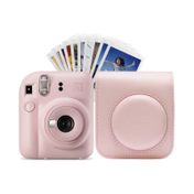 kit cámara Instax Fujifilm Mini 12 pink + estuche de color