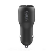 Cargador dual para auto con cable USB-C a lightning de 37 W