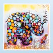Kit de pintura de diamantes elefante floral