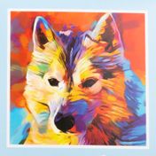 Kit de pintura de diamantes lobo