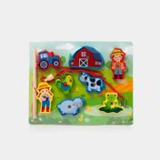 Juego infantil para enhebrar animales de granja x 8 piezas