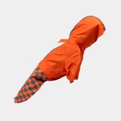 Impermeable para mascota talla M naranja con gris