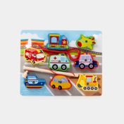 Juego infantil para enhebrar vehículos x 8 piezas