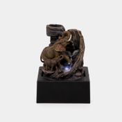 Fuente decorativa de 25.5 cm elefantes con luz