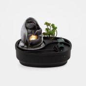 Fuente decorativa de 21 x 7.5 cm jardín zen con luz