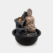 Fuente decorativa de 24 x 20.5 cm Buda meditando con luz