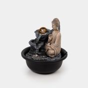Fuente decorativa de 24 x 20.5 cm Buda meditando con luz