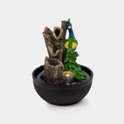 Fuente decorativa de 25 x 21 cm pavo real con luz