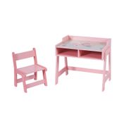 Escritorio infantil de 58 x 58.5 x 42 cm con silla rosado