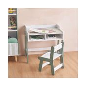 Escritorio infantil de 58 x 58.5 x 42 cm con silla verde