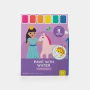 Set de arte libro actividades con pinturas y pincel