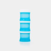 Recipiente apilable para alimentos x3 unidades, azul