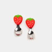 Set de cubiertos fresas x 2 piezas