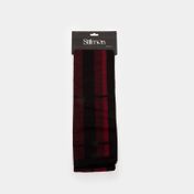 Pashmina de líneas negro con rojo