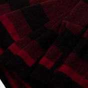 Pashmina de líneas negro con rojo
