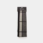 Pashmina de líneas negra con gris claro