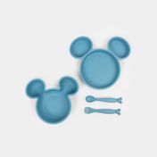Set de vajilla infantil Mickey Mouse azul x 4 piezas