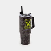 Termo de 1165 ml acero inoxidable con pitillo Minecraft