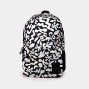 Morral Back Pack de 45 cm hojas, negro con iridiscencia