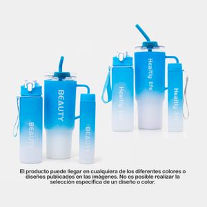 Set de botellas x 3 unidades, azul (surtido)