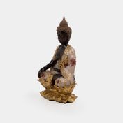 Figura de 26 cm buda meditando con flor de loto