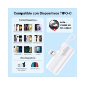Batería portátil 1 Hora GAR262 de 4500 mAh, blanca
