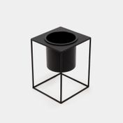 Soporte metálico de 18 cm con maceta