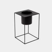 Soporte metálico de 25 cm con maceta