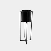 Soporte metálico de 60 cm con maceta
