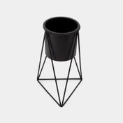 Soporte metálico de 24 cm con maceta