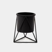 Soporte metálica de 16 cm con maceta