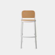 Silla bar havana, beige con blanco