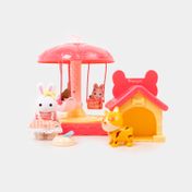 Conejita yasini con carrusel y casita de mascotas (surtido)