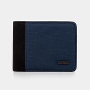 Billetera para caballero Life Style, azul oscuro con negra