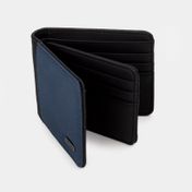 Billetera para caballero Life Style, azul oscuro con negra