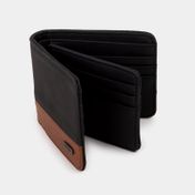 Billetera para caballero Life Style, negra con miel