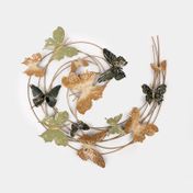 Adorno de pared de 57 x 68.5 cm espiral con mariposas